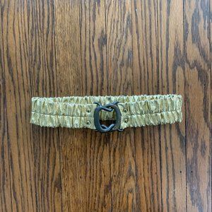 Glitter gold 70s 80s disco belt with metal loop clasp DANCE PARTY accessory